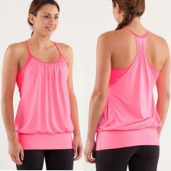 lululemon athletica Tops - LULULEMON No Limits pink Flash tank top 6 shirt